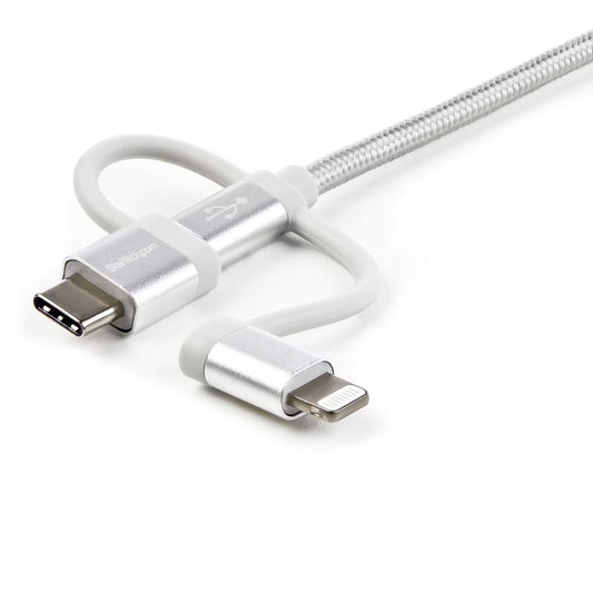 StarTech.com 1 m (3 ft.) USB Multi Charging Cable - USB to Micro-USB or USB-C or Lightning