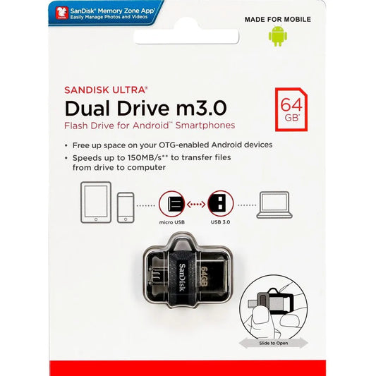 SanDisk Ultra Dual Drive Memoria Flash 64GB Flash Drive